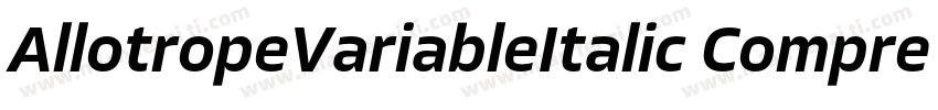 AllotropeVariableItalic CompressedT字体转换